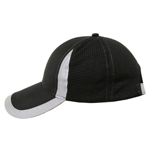 Caps with Reflective Strips in 3 Colors, Mesh Panels for Breathability