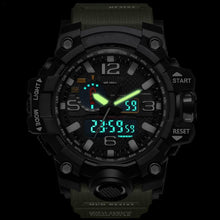 Load image into Gallery viewer, SMAEL Dual Display Sports Watch backlit display
