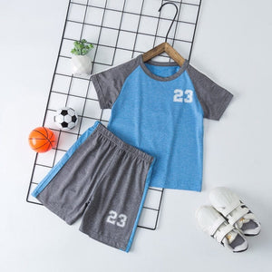 Kids Shirts/Shorts Sets Moisture Wicking Wrinkle Resistant Easy Wash