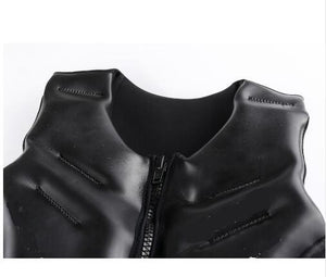 Closeup of Upper Front Zipped0up Fly Fishing Flotation Vest
