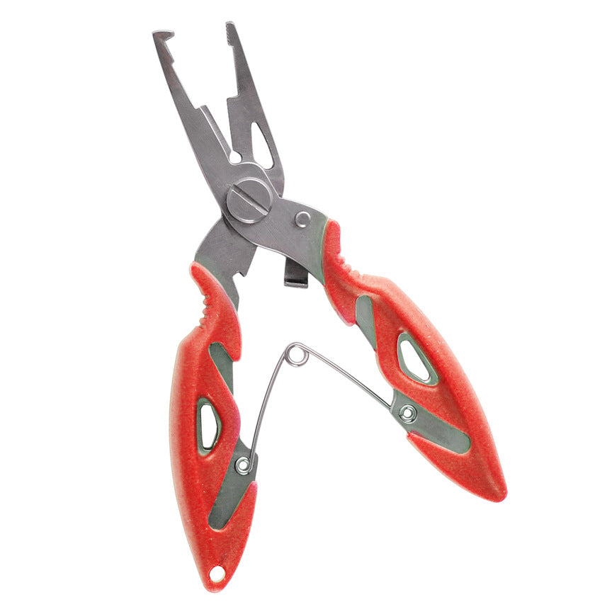 red fish hook pliers