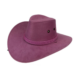 Pink Cowboy Design Hat With Chin Strap