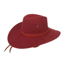 Load image into Gallery viewer, Red Cowboy Design Hat With Chin Strap
