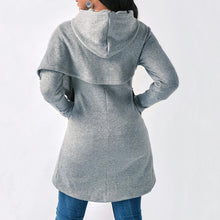 Load image into Gallery viewer, Bray Draped Sweatshirt Back and Hood View
