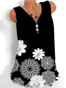 Black and White Floral and Geometric 