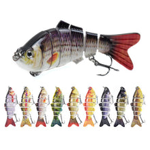 Load image into Gallery viewer, 10cm 16.5g Multi-section Lure 3 piece set with 3 Barbed Hooks
