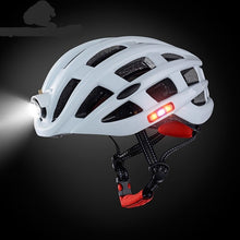 Load image into Gallery viewer, Helmet with LED Lights On All Sides White
