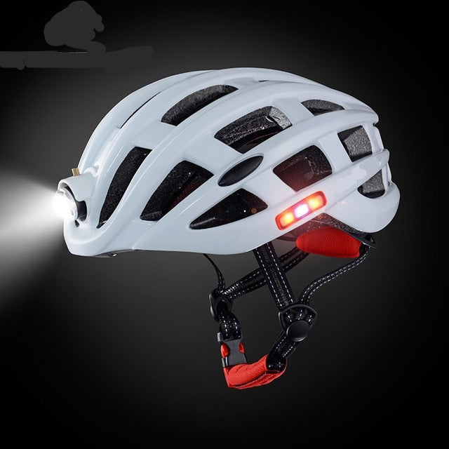 Helmet with LED Lights On All Sides White