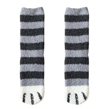 Load image into Gallery viewer, Gray Stripe Womens Thick Thermal Calf High Socks
