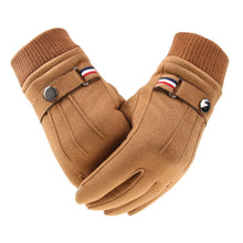 Load image into Gallery viewer, Mens Suede Touch Finger Gloves Brown
