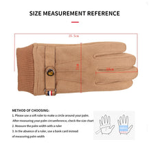 Load image into Gallery viewer, Mens Suede Touch Finger Gloves Size Measurement Reference
