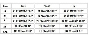 s High Waist Swimsuit Size Chart