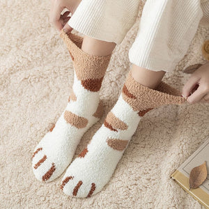 Brown Spots Womens Thick Thermal Calf High Socks