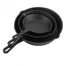 Load image into Gallery viewer, 3-piece Set of Cast Iron Skillets Stacks
