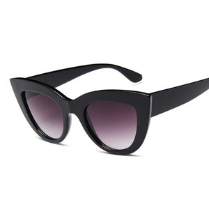 Cat Eye Frame Style Sunglasses Double Gray