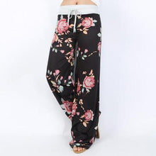 Load image into Gallery viewer, Womens Wide-Leg Palazzo-Style Vibrant Colorful Patterned Lounge Pants

