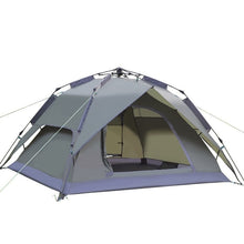 Load image into Gallery viewer, 3-4 Person 4 Season Waterproof Family Tent Auto Fiberglass Frame
