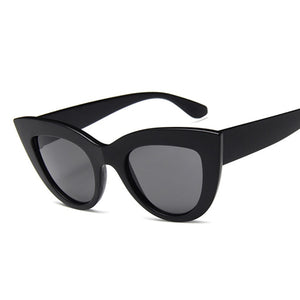 Cat Eye Frame Style Sunglasses Black Gray