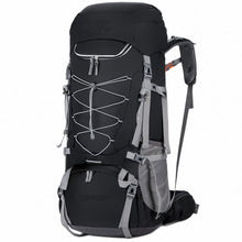 Load image into Gallery viewer, Black 75L Ergonomic Hiking Backpack
