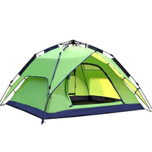 Load image into Gallery viewer, 3-4 Person 4 Season Waterproof Family Tent Auto Fiberglass Frame
