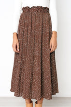 Load image into Gallery viewer, Womens Brown Pleated Polka Dotted Skirt

