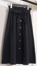 Load image into Gallery viewer, Black Womens One Size Midi Skirt
