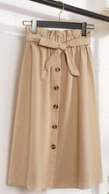 Load image into Gallery viewer, Khaki Womens One Size Midi Skirt
