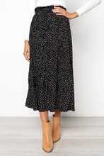 Load image into Gallery viewer, Womens Pleated Black Polka Doted Skirt
