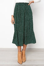 Load image into Gallery viewer, Womens Green Pleated Polka Dotted Skirt
