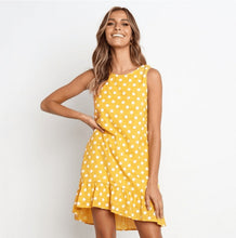 Load image into Gallery viewer, Polka Dot Sleeveless Sundress Knee Length Polyester 10 Colors 3 Sizes
