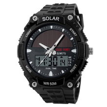 Load image into Gallery viewer, Mens Solar Sports Watch Black Accents
