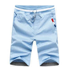 Load image into Gallery viewer, Front view of lake blue shorts
