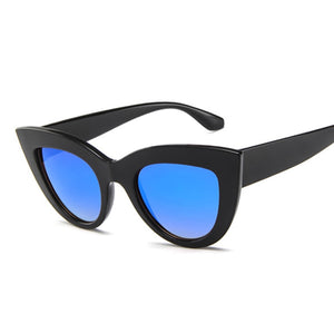 Cat Eye Frame Style Sunglasses Black Blue