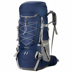 Blue 75L Ergonomic Hiking Backpack