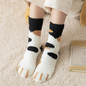 Black Spots Womens Thick Thermal Calf High Socks