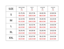 Load image into Gallery viewer, Size Chart Womens Knee Length Coat
