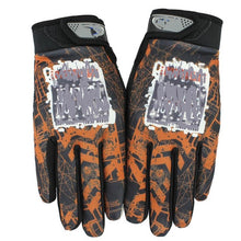Load image into Gallery viewer, Pair of Orange Cycling Gloves Orange Back View
