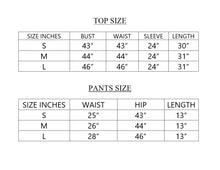 Load image into Gallery viewer, Size Chart Womens 2Piece Pajama Loungewear Set
