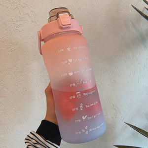 Gradient pink to blue 2L Travel Water Bottle
