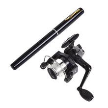 Load image into Gallery viewer, MiniTelescopic Rod and Spinning Reel black
