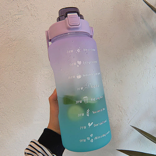 gradient purple to blue 2L Travel Water Bottle