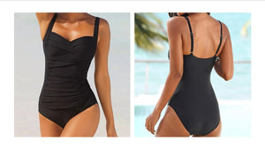 One Piece Womens Swimsuit Shapewea Model Front and Back View