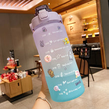 Load image into Gallery viewer, Gradient purple to blue 2L Travel Water Bottle
