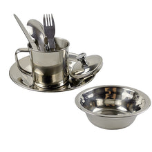 Load image into Gallery viewer, 9 Piece Stainless Steel Camping Tableware
