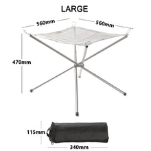 Load image into Gallery viewer, Outdoor Fire Burn Pit Stainless Steel Frame &amp; Net Foldable Poles &amp; Bag
