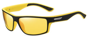 Polarized Sports Sunglasses Black Yellow