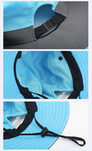 Load image into Gallery viewer, Details of wide brim sun hat
