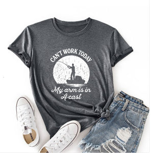 Gray Fishing T-Shirt