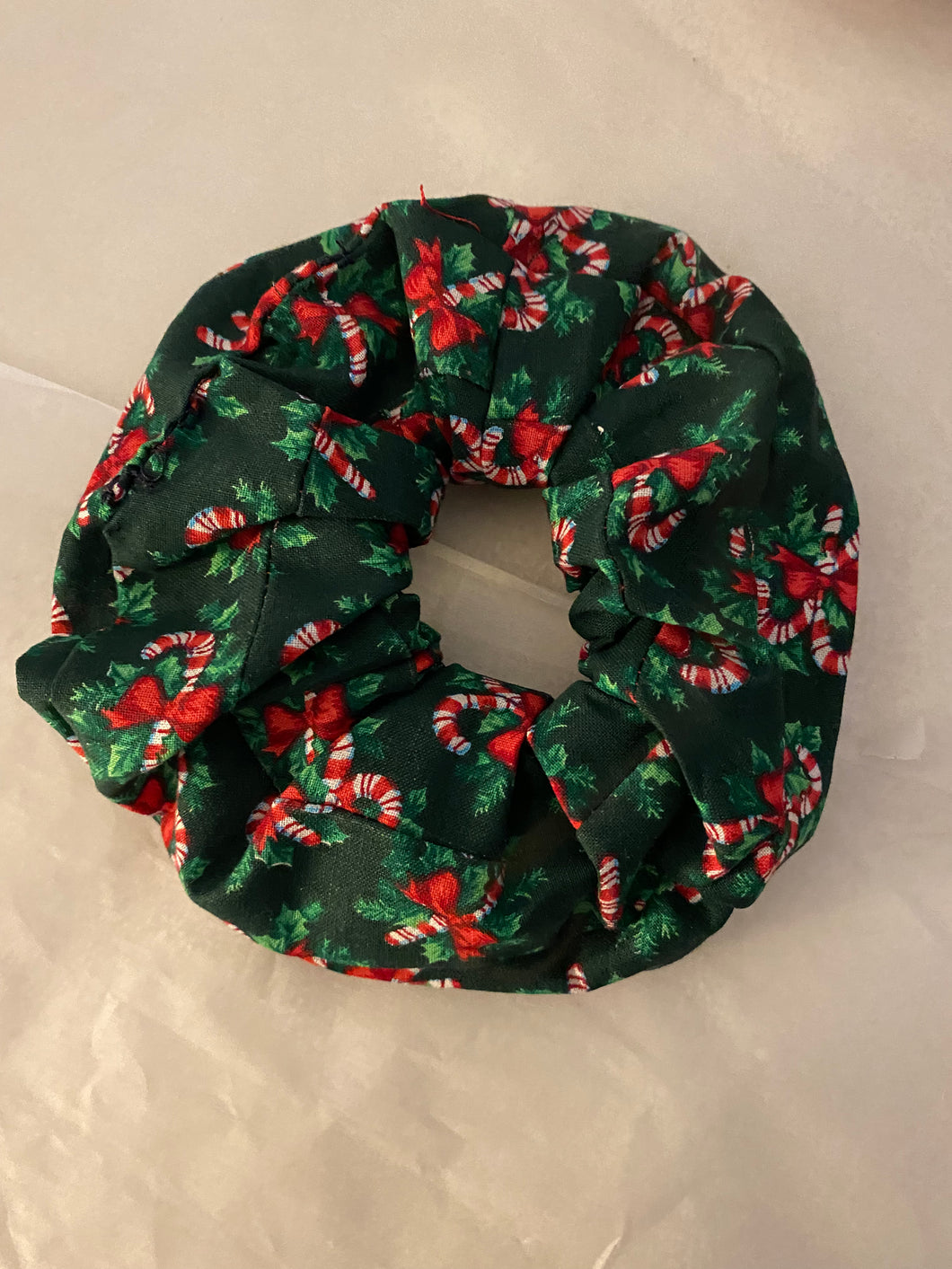 Christmas Candy Cane Scrunchies