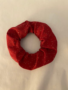 Red Dotted Scrunchies Made in USA